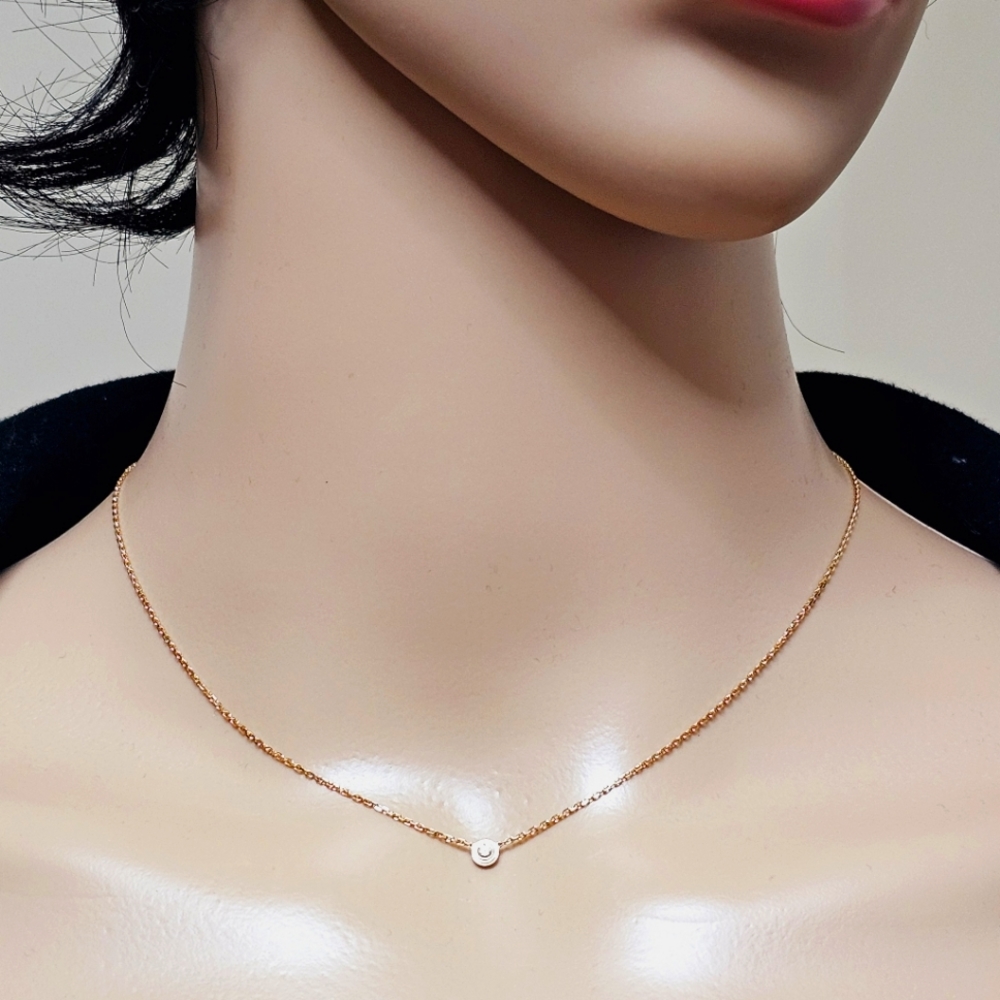 CARTIER D'AMOUR NECKLACE Diamond 18K Rose Gold - Picture 2 of 14
